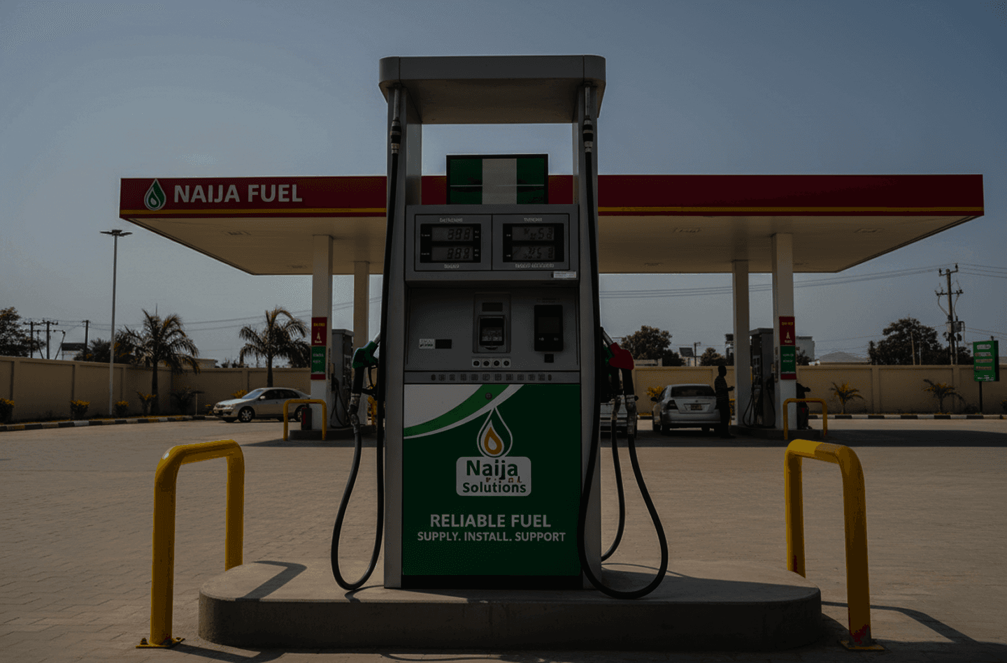 Megatec fuel dispenser at a Nigerian filling station